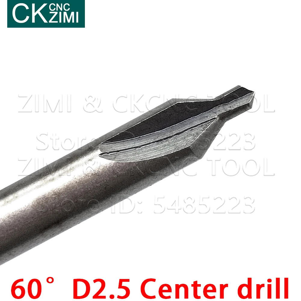 HSS acciaio ad alta velocità combinato centro tornio mulino attrezzatura 2.5mm 60 gradi svasatore punta trapano Set per accessori per elettroutensili