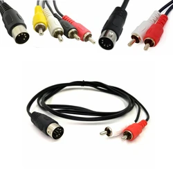 High Quality 0.5M/1.5M 5 Pin Din Male to 2 RCA Male & 4RCA Male Audio Video Adapter Cable Wire Cord Connector for DVD Player
