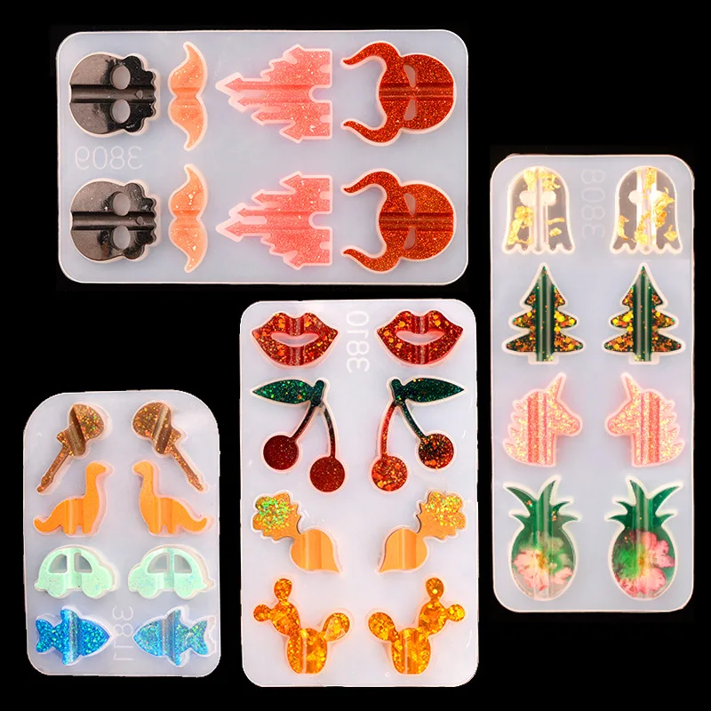 DIY Straw Accessories Mold Fruit Animal Creative Straw Decoration Buckle Silicone Epoxy Resin Mold