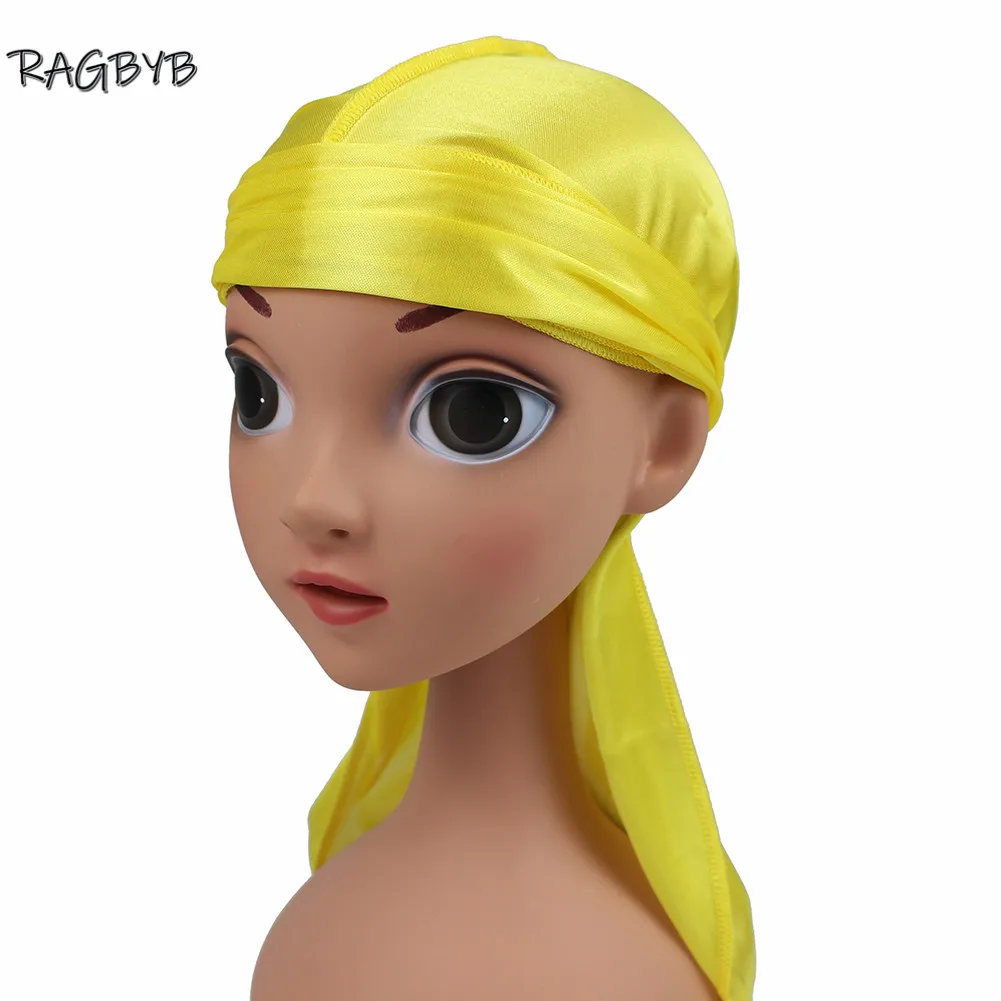 Kinder Seide Durag Weiche Haar Abdeckung Schutz Bandanas Kind Seidige Durags Jungen Durag Welle Kappe Hohe Qualität Kinder Durag – Detail 10