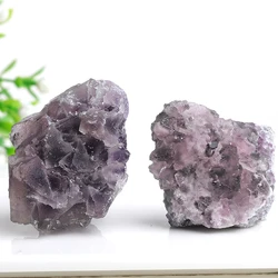 Natural Purple Fluorite Cluster Raw Crystals Irregular Rock Mineral Specimen Reiki Healing Energy Stone Home Decor Collect Gifts