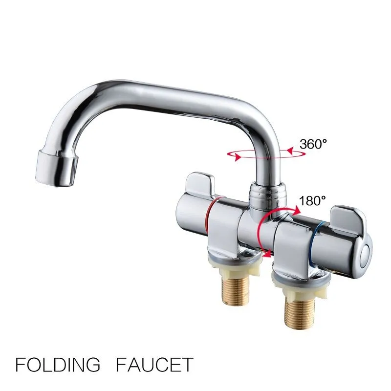 

Brass Cold Hot Water Folding Faucet Tap 130*150mm #003 Marine Boat RV Caravan