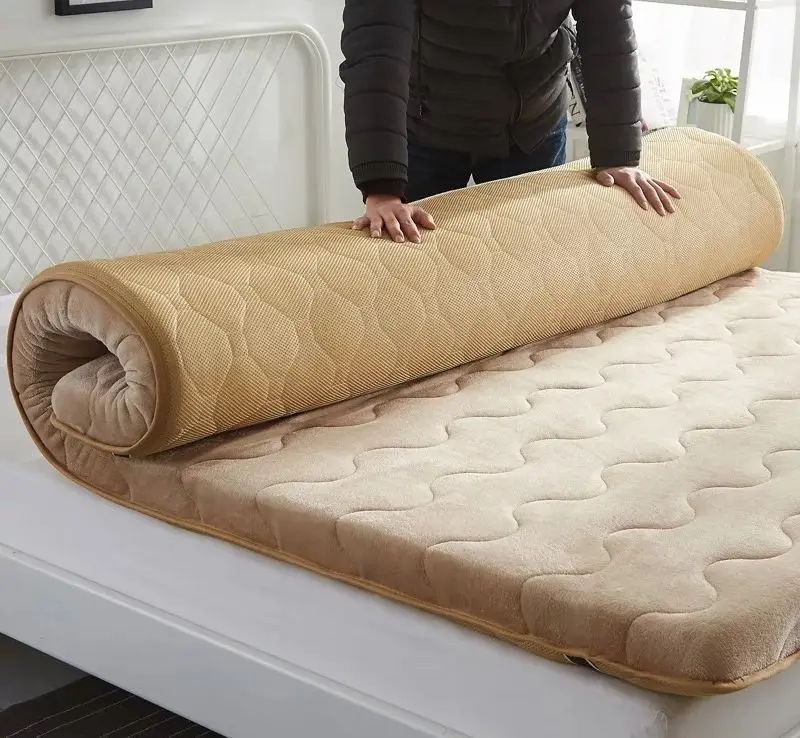 Quality Fleece Warm Mattress Topper Thicken 8-10cm Double Tatami Floor Matras Foldable Bed Topper