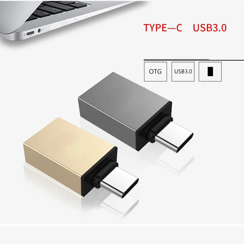 1PCS Typ C OTG zu USB Adapter 3,0 USB-C 3,1 Männlichen EINE Weibliche Daten Stecker Konverter Für s8 S9 Hinweis 8