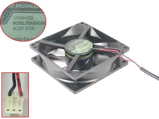 Panasonic FBA09A24H DC 24V 0.17A 90x90x25mm 2-Wire Server Cooling Fan