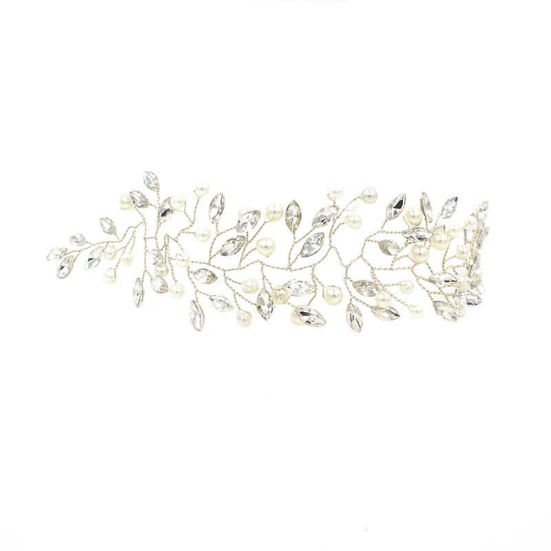 O846 Ziemlich perle kristall frauen stilvolle hairband stirnband luxus mode braut haarband haar zubehör für hochzeit