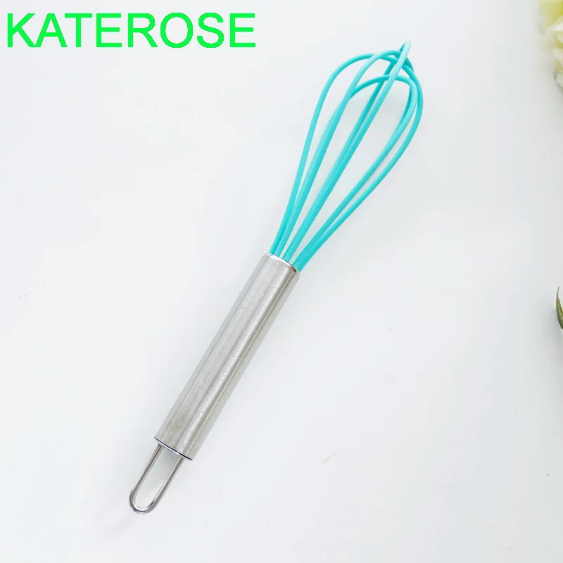 6PCS Blue Kitchen Whisks with Stainless Steel Handle Bridal Shower Favors Metal Hand Egg Beater Wedding Party Giveaways