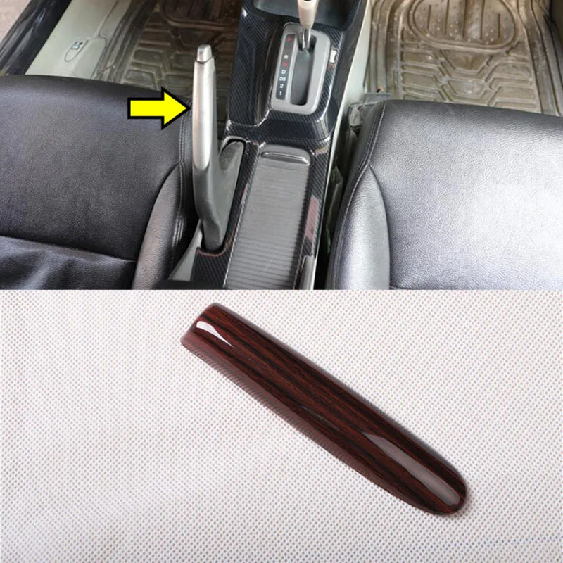 

For Honda Civic 9th 2012 2013 2014 2015 Peach Wood Grain Shifter Hand Brake Cover Trim