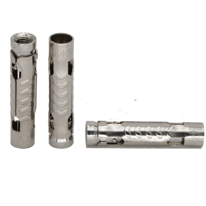 M6 M8 M10 M12 201 304 Stainless Steel 201ss 304ss Heavy Duty Expanding Expansion Sleeve Wedge Three Shield Anchor Bolt