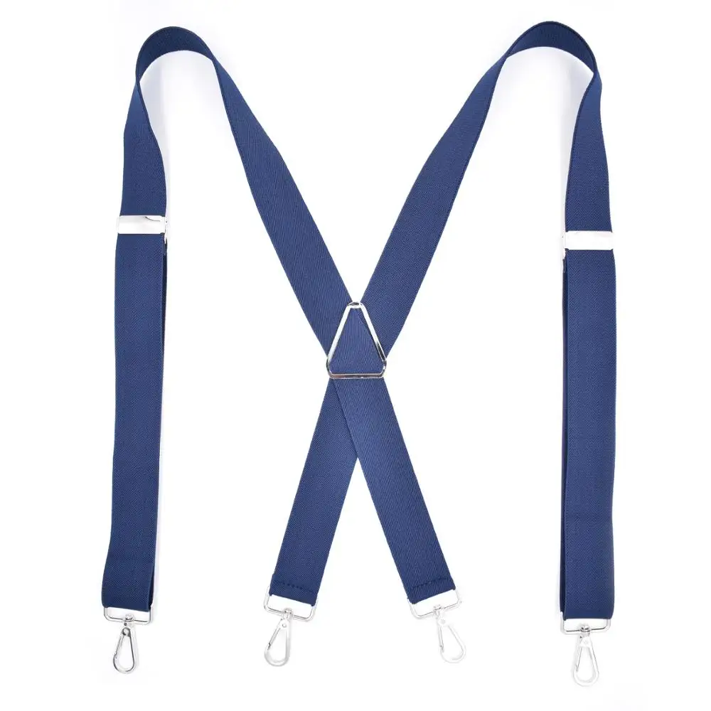 

Fashion Classic Design Adults X Back Hooks Clips Suspender Unisex Solid Colors 3.5cm Width With Triangle Metal Yoke