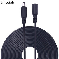 DC Extension Cable 1M 2M 3M 5M 10M 2.1mm x 5.5mm Female to Male Plug for 12V Power Adapter Cord Home CCTV Camera LED Strip Light