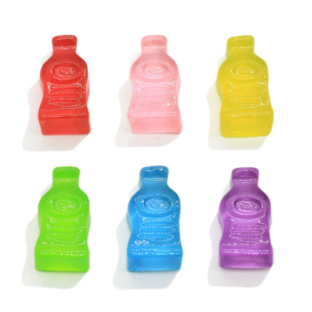 

Colorful Drink Bottle Charms Resin Ornaments Miniature Bottle Pendants Jewelry Making Accessory