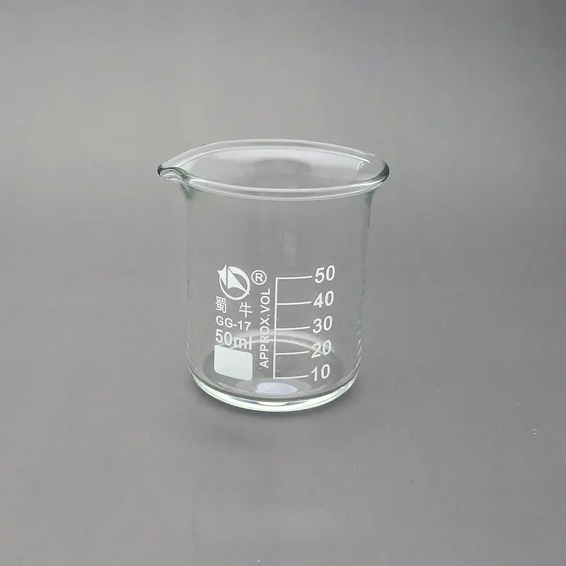 4pcs/lot Lab 25ml To 500ml High Borosilicate Glass Beaker Glass Beakers Measuring Chemistry Laboratory Equipment