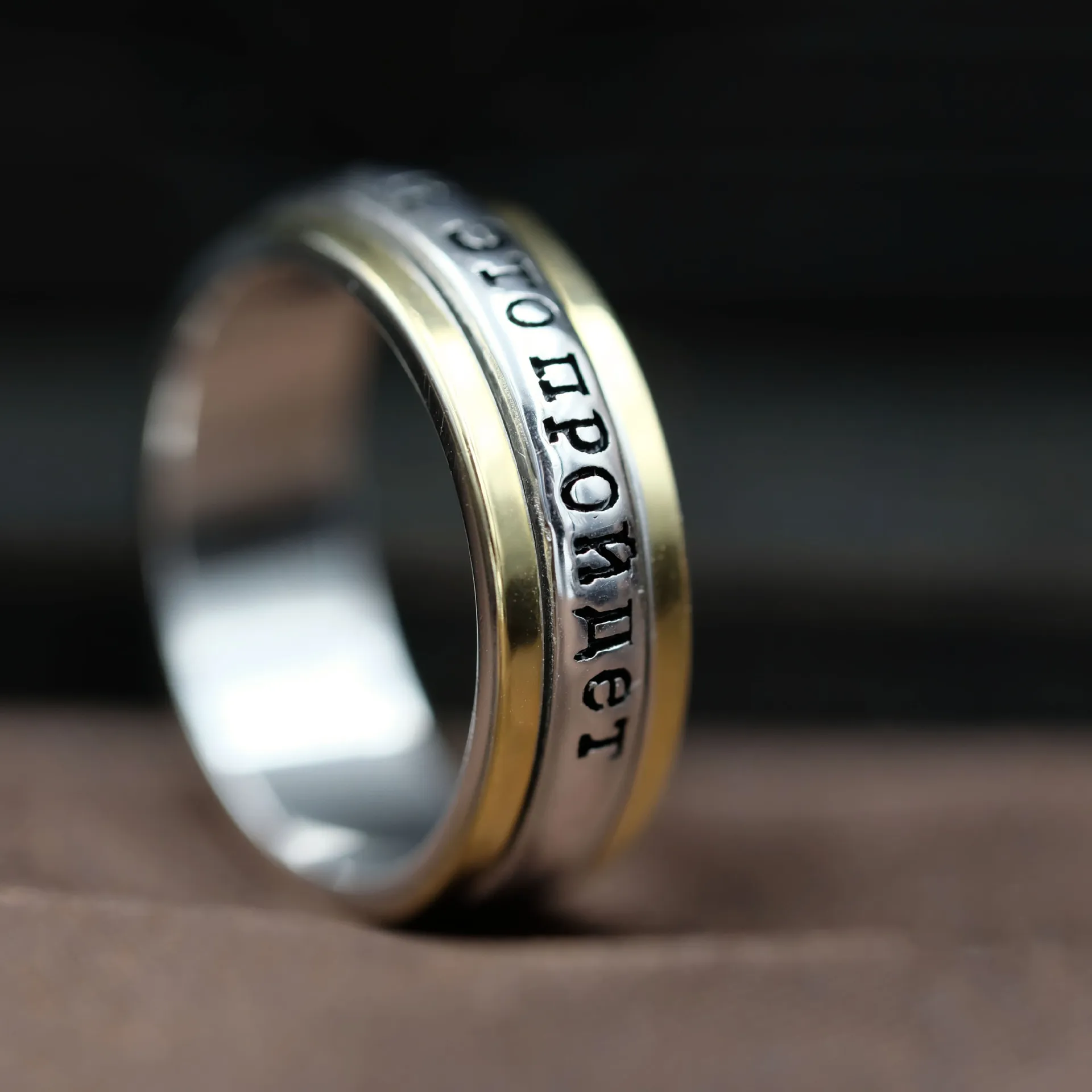 BOTOHO New Real 925 Pure Silver Personality Can Be Turned Man and Woman Couples Ring Retro Best-selling Good Luck Ring For Gift
