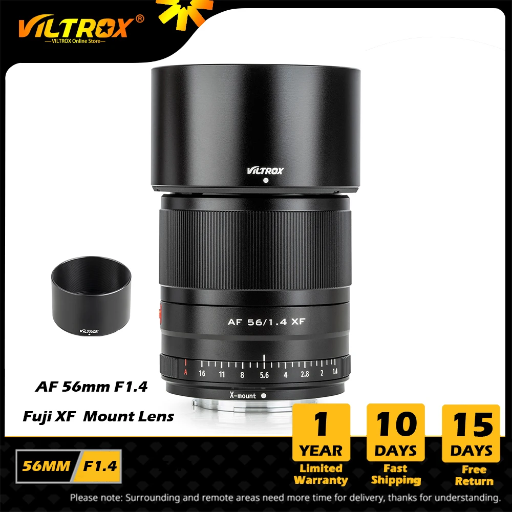 

VILTROX 56mm F1.4 X Auto Focus Lens Large Aperture Portrait Lens for Fujifilm Lens Fuji Lens X Mount X-T30 X-T3 X-T2 Camera Lens