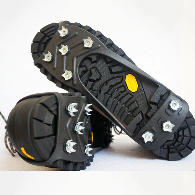 1 Pair 8 studs Anti-Slip Ice Gripper Spike Winter Climbing Anti-Skid Snow Spikes Grips Cleats Over Shoes Covers Crampon