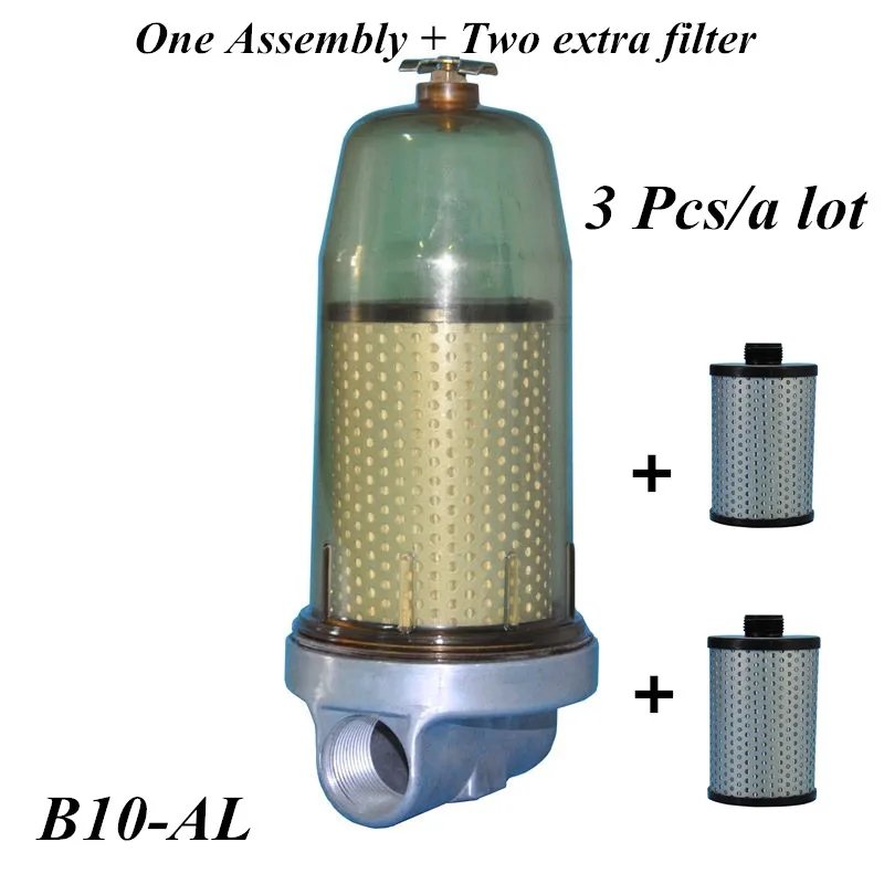 3 Pcs B10-AL Fuel Tank Filter Fuel Water Separator Assembly With PF10 Filter Element For Diesel Oil Storage Tank Korea