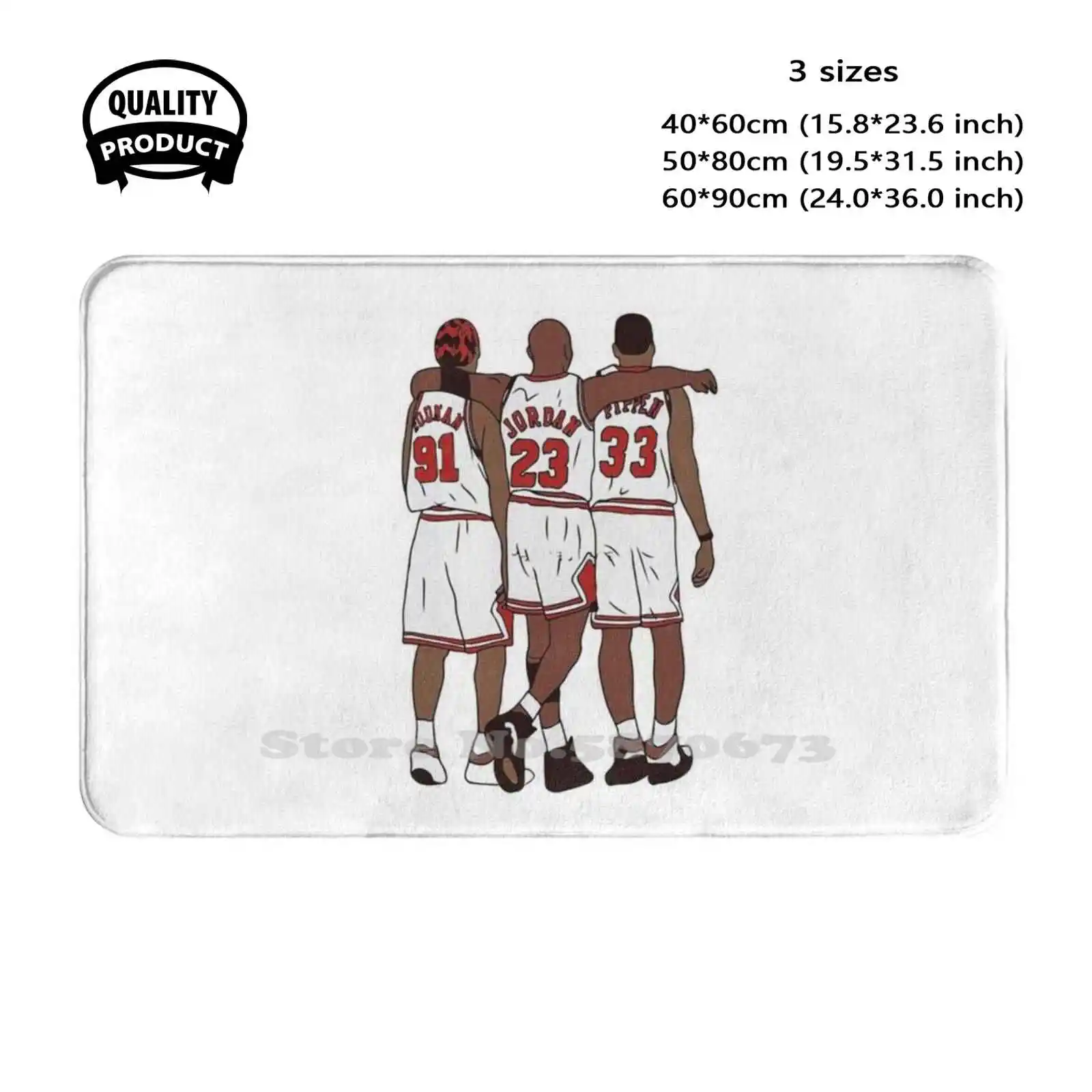 Dennis Rodman Scottie Pippen Chicago Basketball Soft Cushion Home Carpet Door Mat Car Rug Basketball Dennis Rodman Michael