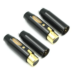 Hifi XLR Plug High-end Gold-plated XLR Cable Connector 3 Pins XLR Connector for DIY audio cables