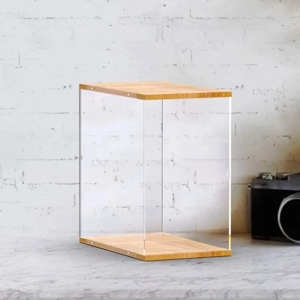 อะคริลิคใสตาบอดกล่อง Hand-Made กล่องตุ๊กตาของเล่น Organizer ฝุ่นประตู Store เครื่องมือ
