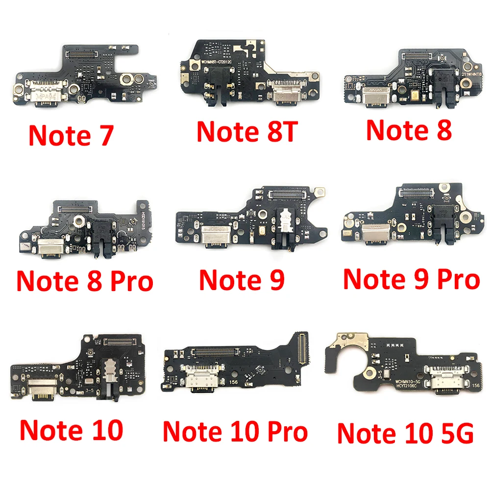 Puerto de carga USB para Xiaomi Redmi Note 7, 8T, 9, 9s, 10, 11 Pro, 5G