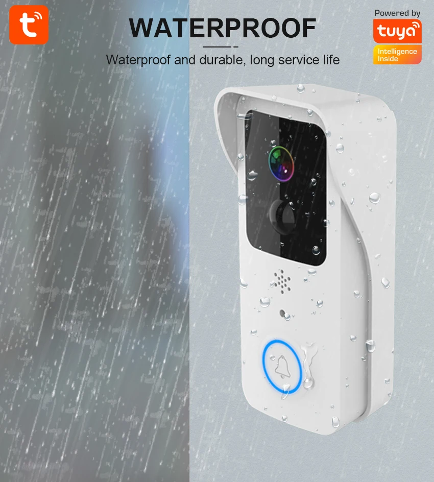 New Tuya Video Doorbell 5G Dual WiFi Outdoor Door bell Waterproof IP65 Battery Intercom Smart Home Wireless Door Phone Camera