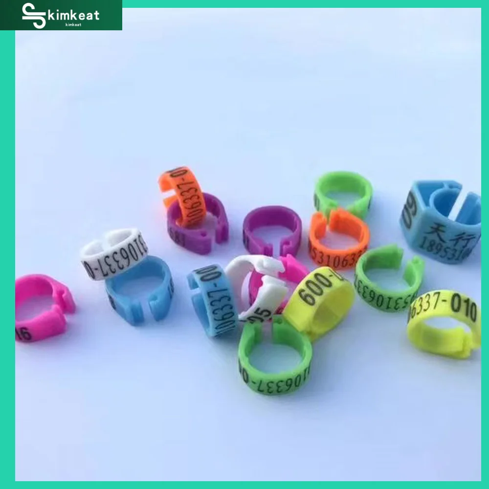 8mm Bird Dove Pigeon Plastic Leg Rings Custom Plastic Lettering Rings  Black/Red/Blue/Green/Yellow/White/Pink/Orange