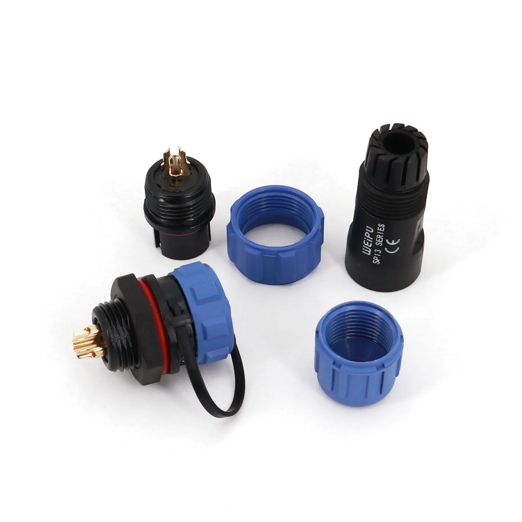 Weipu SP13 Series Waterproof IP68 Chassis Panel Mount Circular Aviation Cable Plug Connector