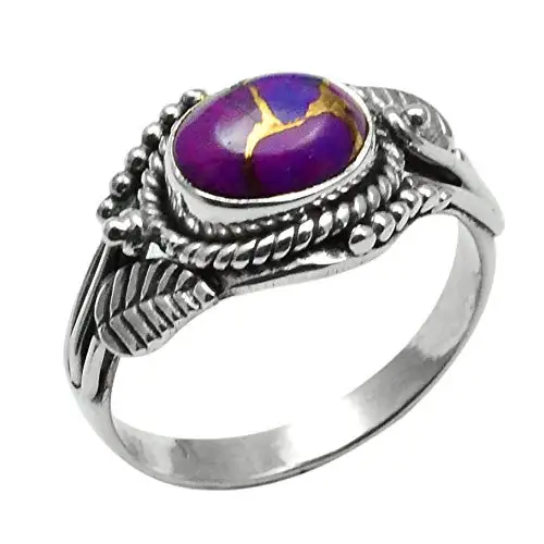 

Кольцо из натуральной меди с бирюзой, серебро 925 пробы, размер США: 9, 2SR0235