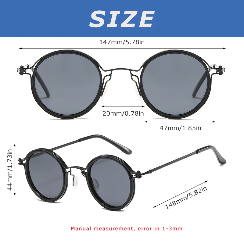CRIXALIS Retro Round Blue Light Glasses For Men Brand Designer Metal Spectacles Frame Women Vintage Computer Eyewear Male UV400