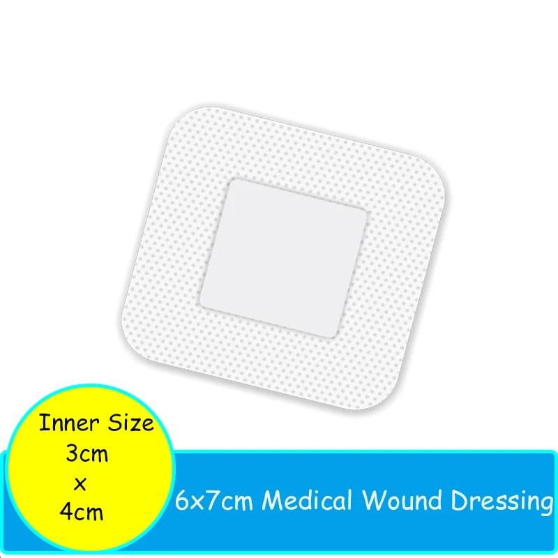 20 sztuk 6cm x 7cm/7cm x 9cm medyczne samoprzylepne włókniny opatrunek na ranę duży rozmiar hipoalergiczny plaster bandaż