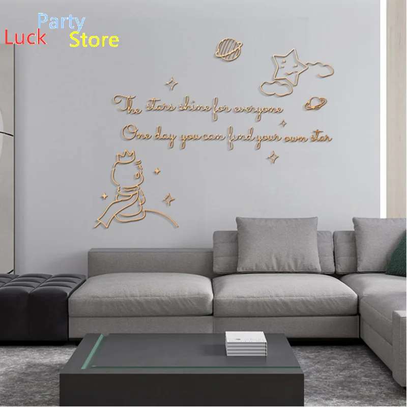 3D Three-dimensional Rext Wall Stickers English Letters Wweet And Warm Nordic INS Bedroom Living Room Background Wall Decoration