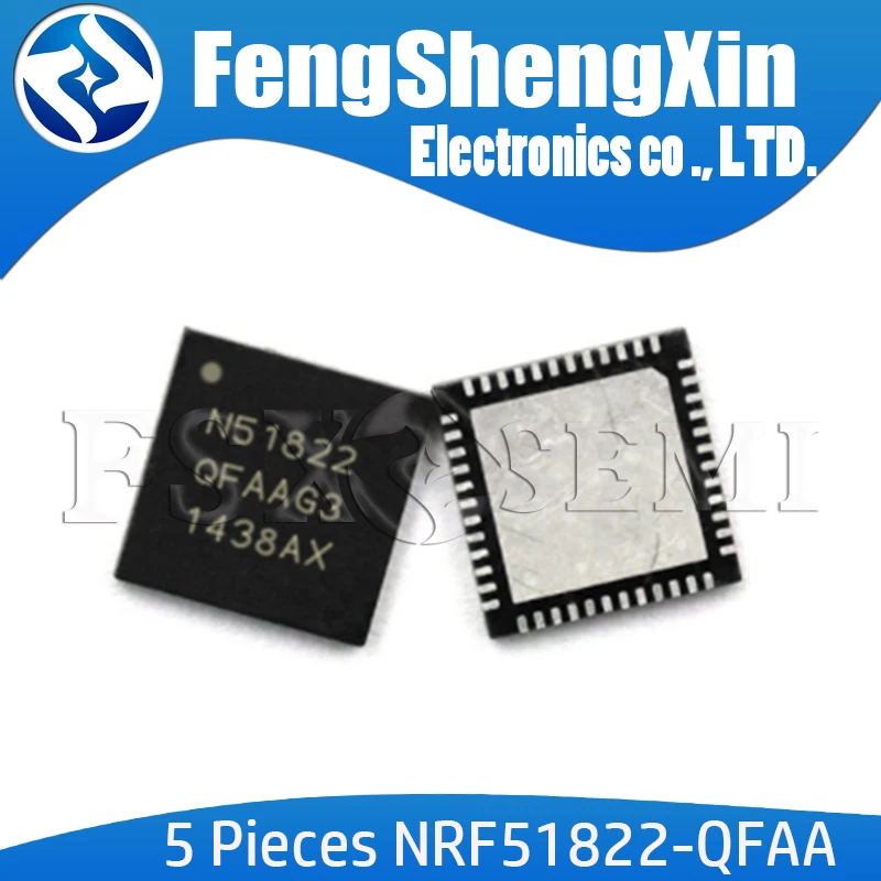 5pcs NRF51802-QFAA NRF51802 NRF51822 NRF51822-QFAA NRF52832 NRF52832-QFAA NRF52810-QFAA NRF52810 NRF52840-QIAA NRF52840 -R IC