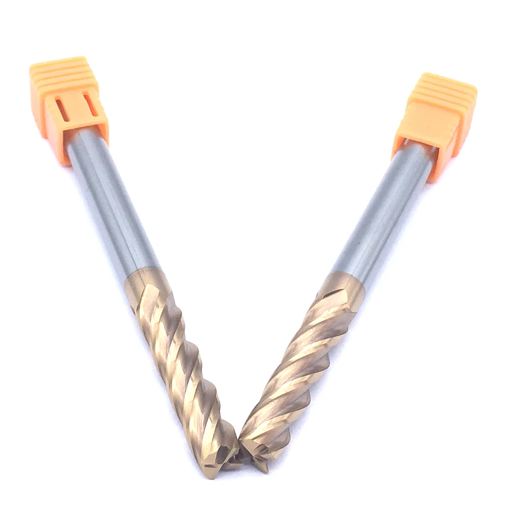 1 Uds HRC60 4F 8.0XD8X100L Molino de extremo de fondo plano cuatro hojas de acero de tungsteno fresa de carburo sólido torno CNC