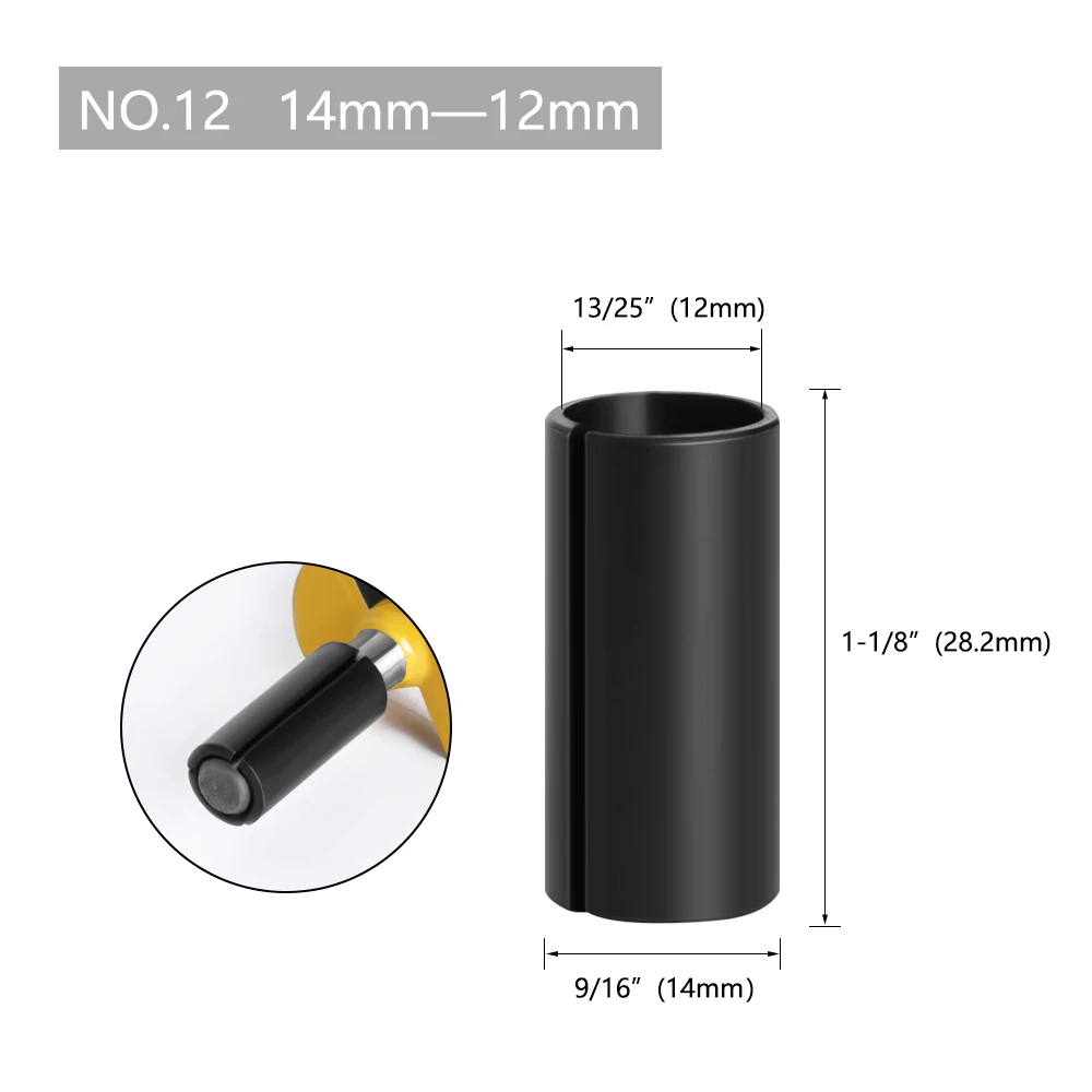 LA VIE 1 Stück CNC-Fräser-Halterung, hochpräziser Adapter, Spannzangenhalterung für Fräswerkzeuge, 6 mm, 6,35 mm, 8 mm, 10 mm, 12 mm, 12,7 mm – Detail 14