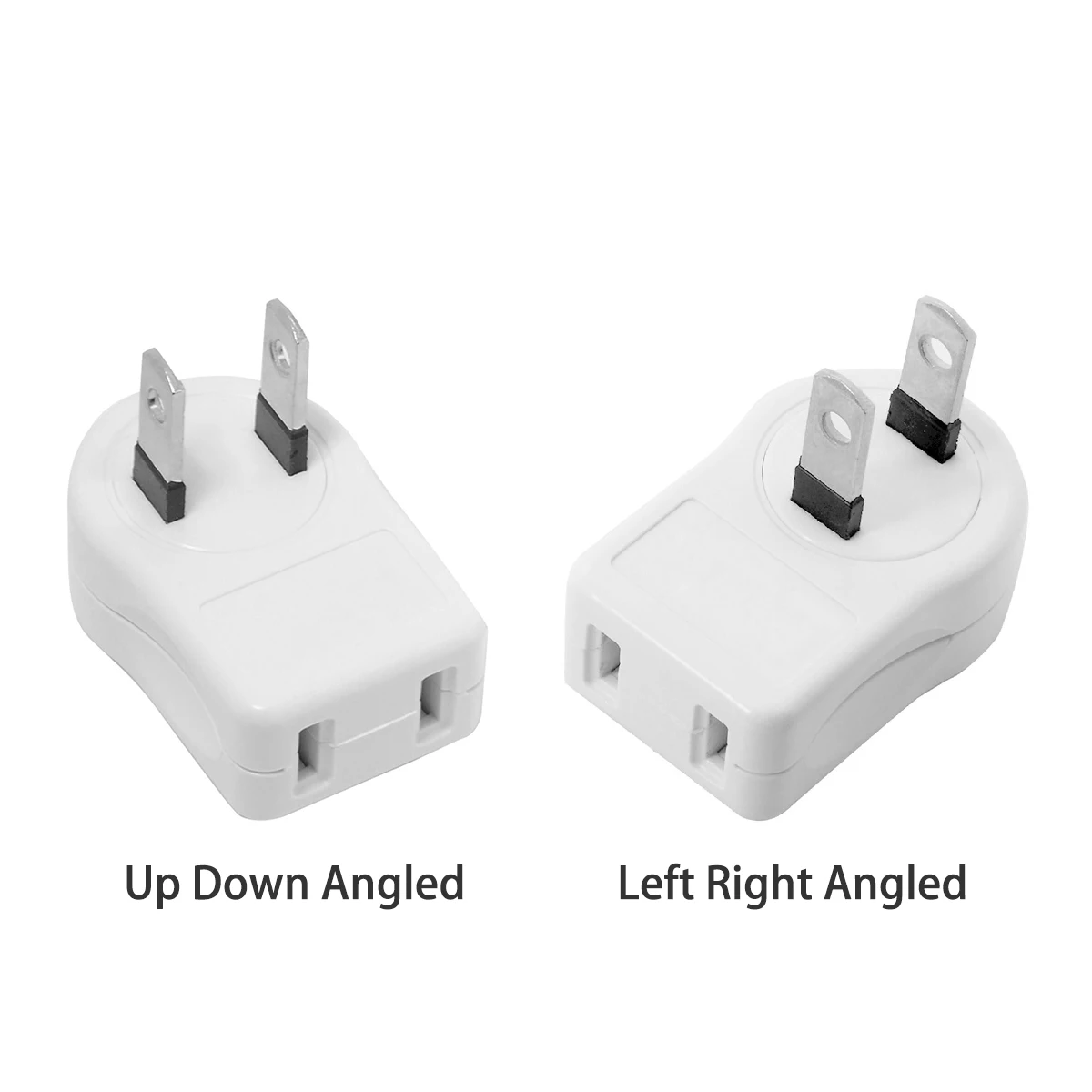 CY NEMA 1-15P USA Outlet Saver Adapter przedłużający zasilanie 2-bolcowe 2 gniazda pod kątem 90 stopni