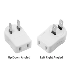 CY NEMA 1-15P USA Outlet Saver Adapter przedłużający zasilanie 2-bolcowe 2 gniazda pod kątem 90 stopni