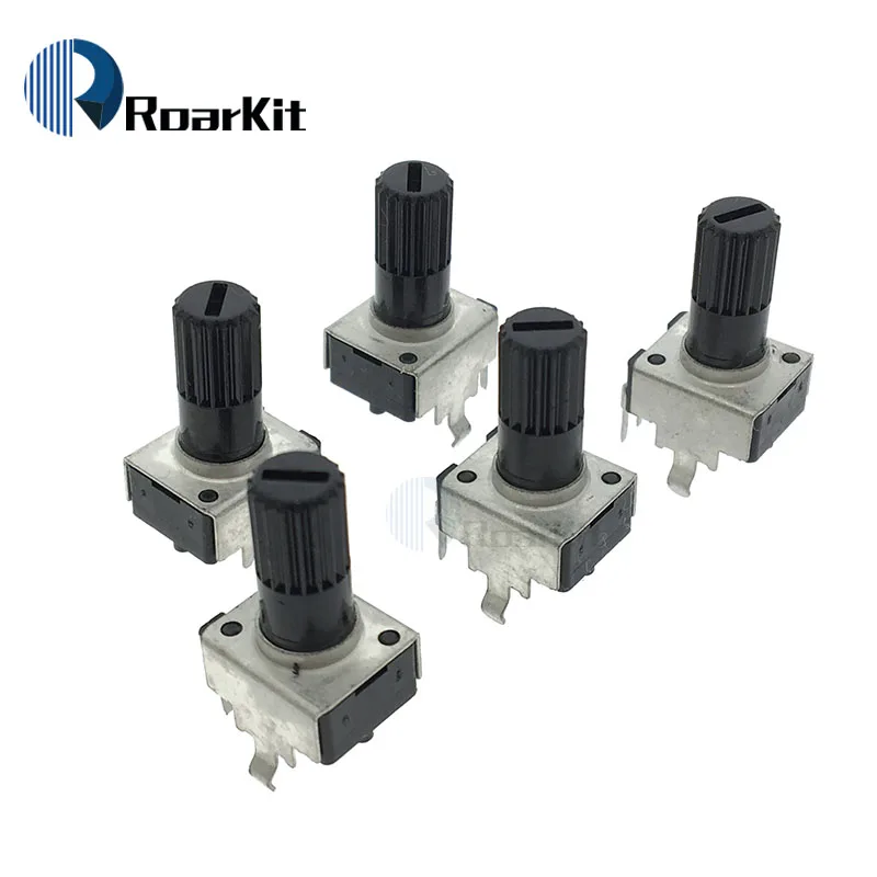 100PCS/LOT RV09 Vertical Adjustable Potentiometer 1K 2K 5k 10K 20K 50K 100K 1M 0932 9 Type 3pin Seal Potentiometer