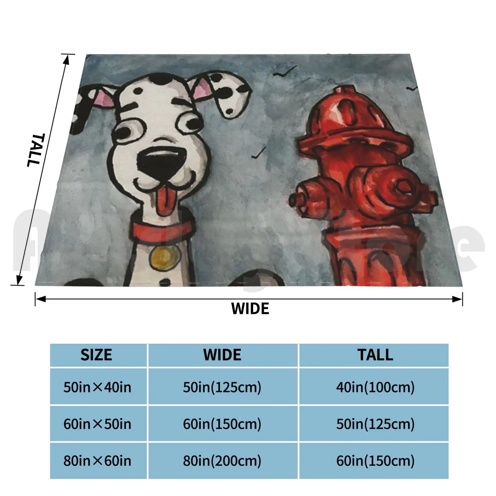 Happy Dalmatian Blanket Fashion Custom Dog Dogs Dalmatian Dalmatians Firefighter Canine Canines Animals