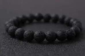 

Bracelet men's female transfer beads volcanic stone bracelets Buddhist beads beaded student obsidian personality jewelry