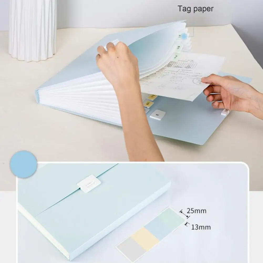13 Grids Portable File Folder Versatile Large Capacity Plastic Expanding Files Organizer Office Supplies