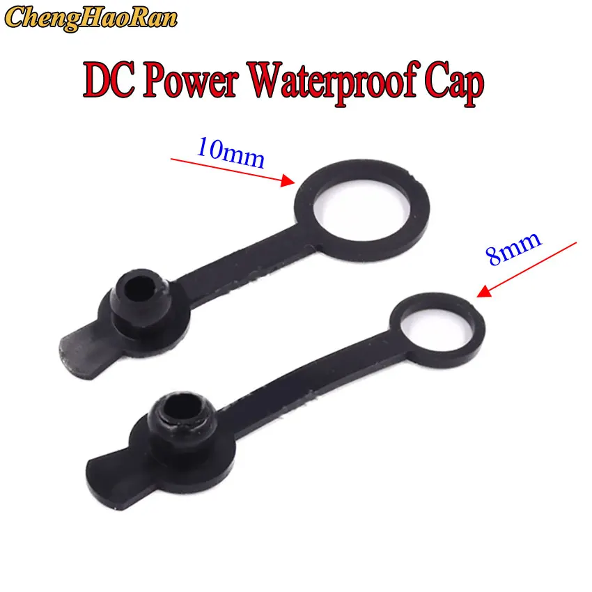 10 sztuk DC power wodoodporna czapka 5.5*2.1mm 5.5*2.5mm Jack gniazdo ładowania złącze średnica 8mm 10mm