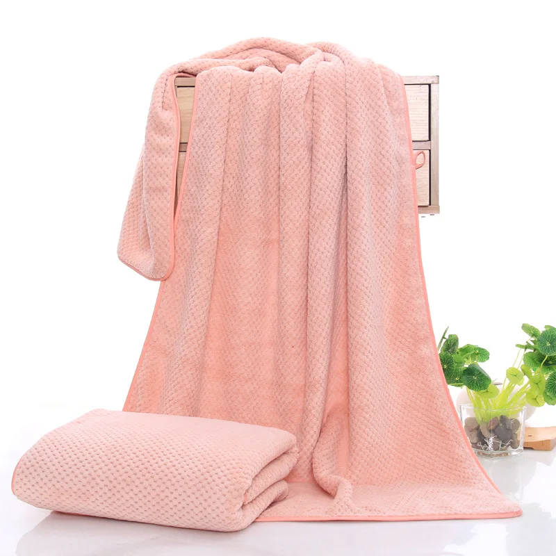 High Density CoralVelvet Pineapple Cell Bibulated Bath Towel Warp Woven Beach Towel Quick Drying Worn Strapless  Swim Sport Yoga