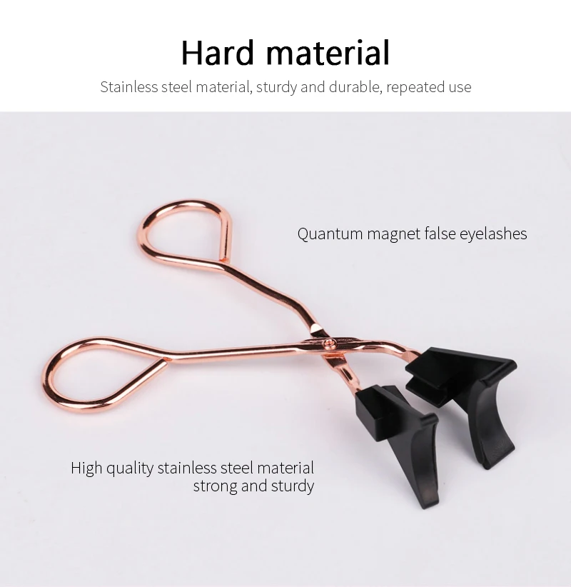 1PC Magnetic Eyelash Curler Stainless Steel Tweezer False Eyelashes Applicator For Magnet Fake Lashes Aid Clip Clamp Makeup Tool