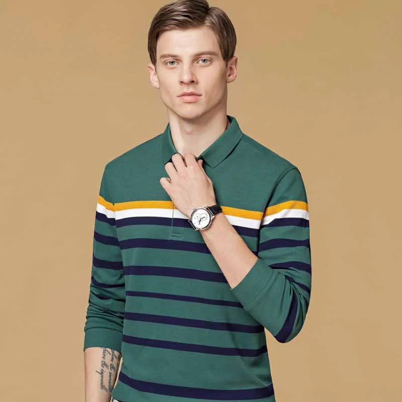 

High Quality Polo Shirt Casual men's Long sleeve polo shirt New Arrival t-shirts YP8701