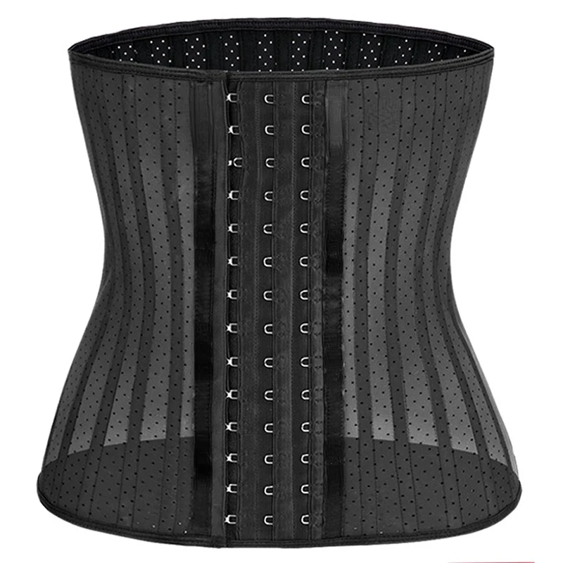 30cm Height Breathable Latex Waist Trainer 25 Steel Boned Corset Waist Cincher Slim Modeling Strap Women Body Shaper 9095