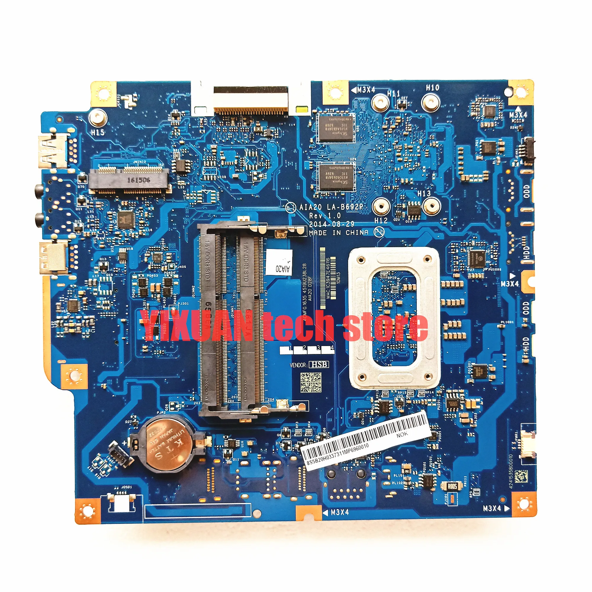 For Lenovo C2005 C20-50 AIO Motherboard A8-6410 V2G DDR3 5B20H03373 AIA20 LA-B692P Motherboard 100% test work