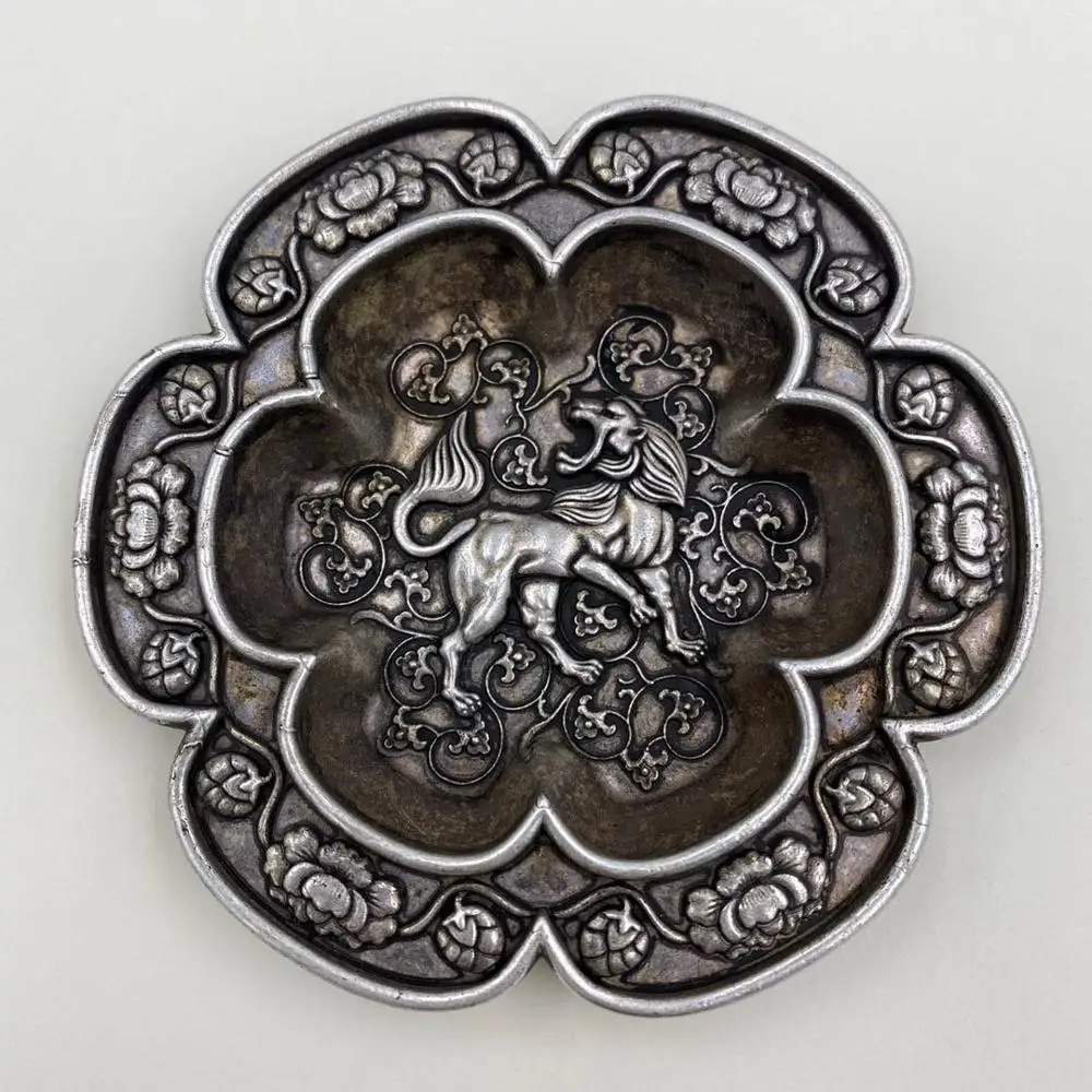 Exquisite White Copper (Lion) Plate Decoration