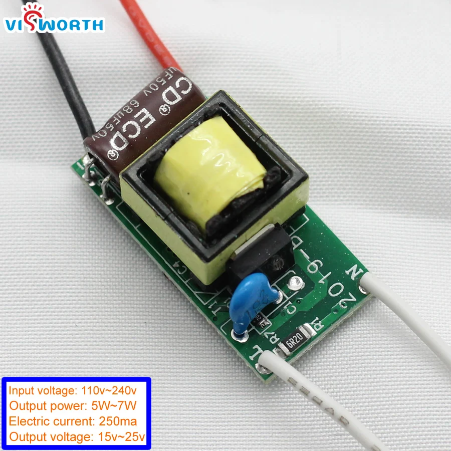 3W 5W 7W 15W Dimmable Led Driver 250ma Constant Current LED Driver AC 110V 220V 240V Lighting Power Suply For Led Light Bulb