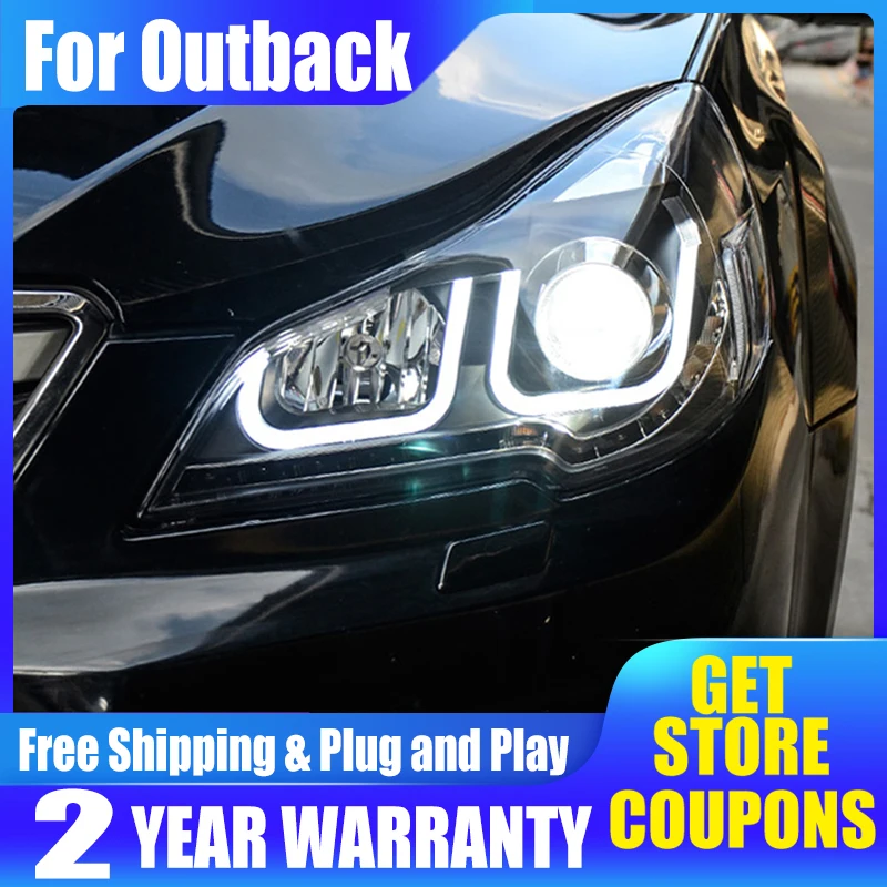 Head Lamps For Subaru Legacy Headlights 2010-2016 Outback LED Day Running Light LED Dynamic Turn Signal Light Auto Accessories